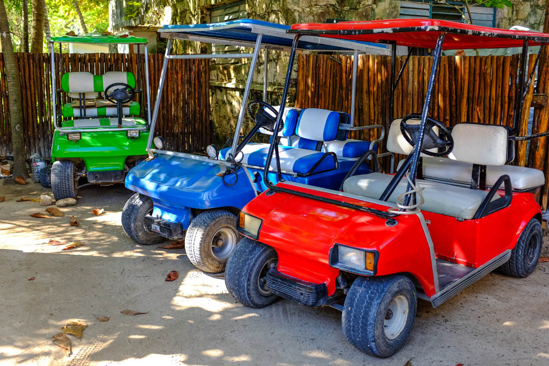 Golf cart rental Akumal Caribe Resort