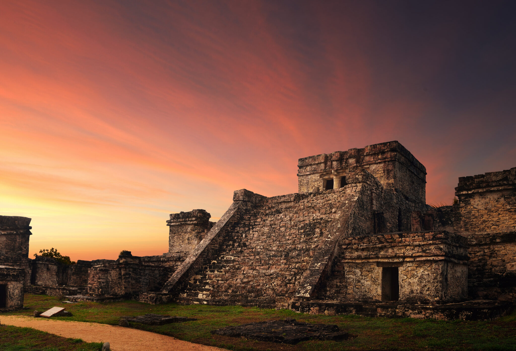 Castillo fortress in ancient Mayan city of Tulum
